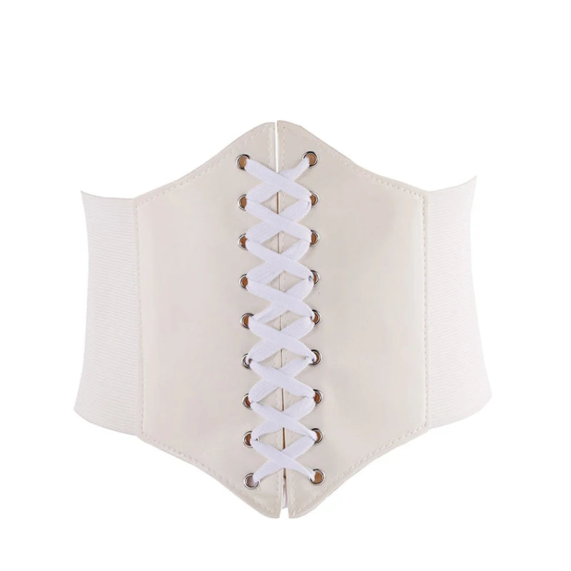 Women’s Leather Corset Waist Belt Shapewear – High Waist Slimming Cummerbund Strap Bustier Body Shaping Fashion Accessories