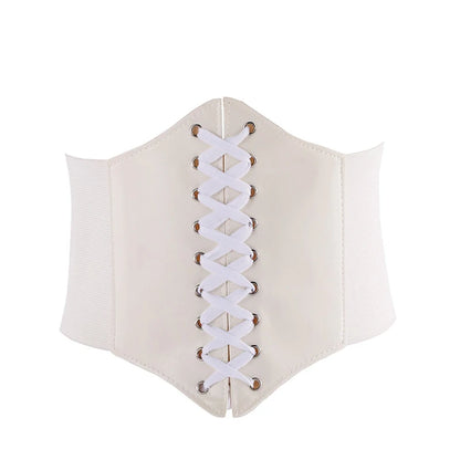 Women’s Leather Corset Waist Belt Shapewear – High Waist Slimming Cummerbund Strap Bustier Body Shaping Fashion Accessories