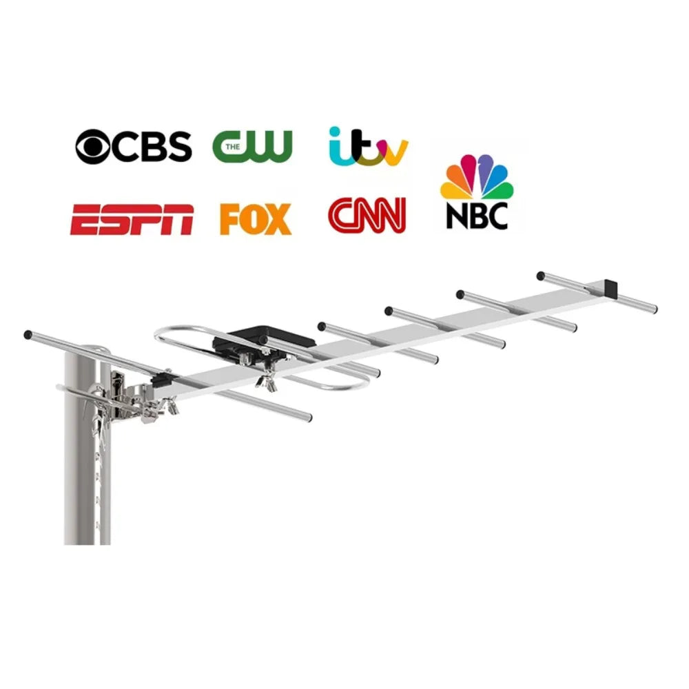 Yagi HD TV Antenna - 200 Mile Long Range Outdoor Digital Antenna for Free Local HDTV Channels