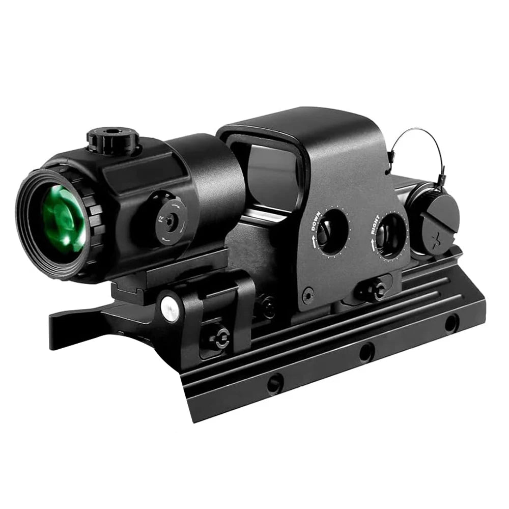 558+G43 Holographic Red Dot Sight – Tactical Collimator Optic with 20mm Rail Mount & Quick Detach Lever for Hunting