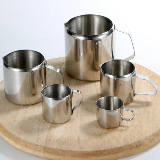 Stainless Steel Milk Pitcher - Non-Stick Latte Art Cream Frothing Jug for Coffee, Cappuccino & Barista Drinks