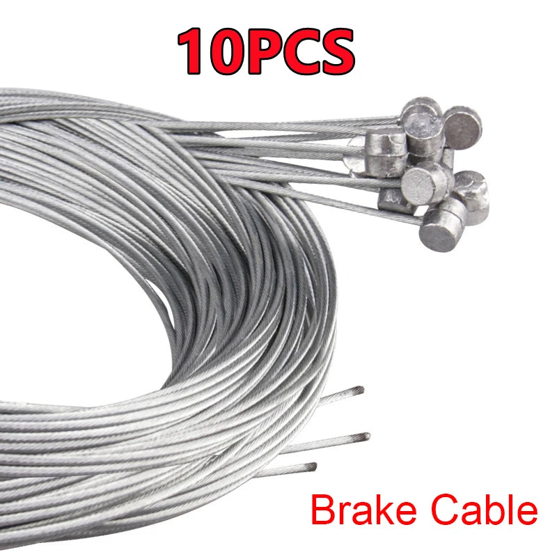 MTB Bicycle Brake Cable Set - 2M Gear Shifter Speed Line Inner Wire for Road Bike & Fixed Gear Cycling Repair