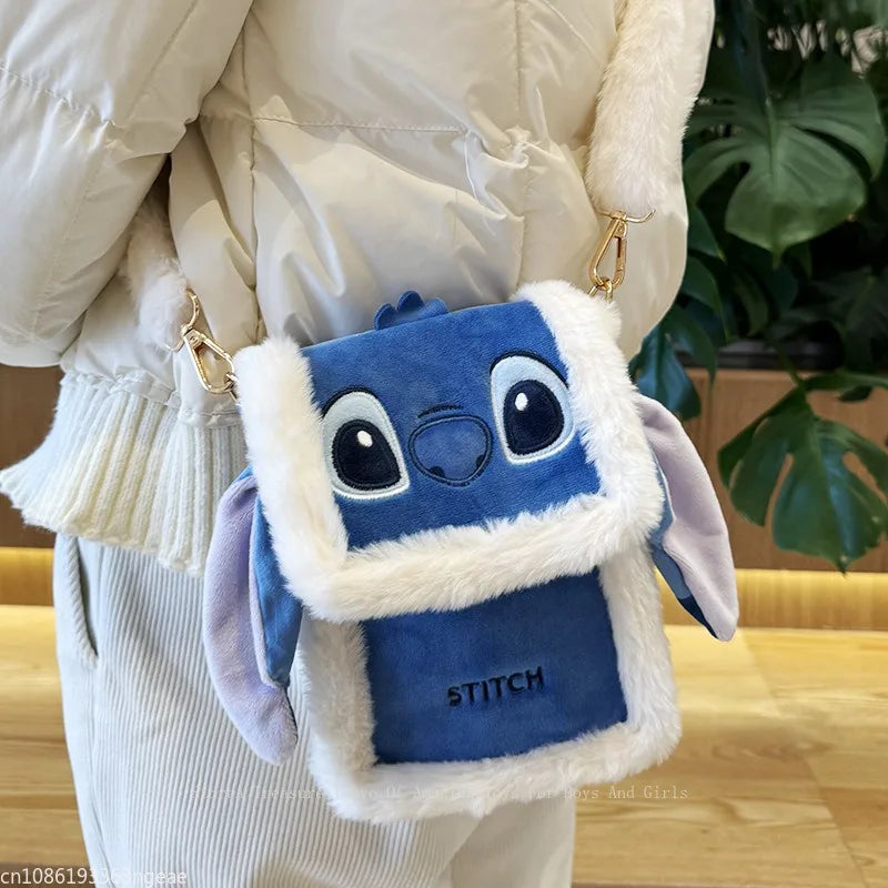 Lilo & Stitch Plush Backpack – Cute Cartoon Crossbody Phone Bag for Daily Use & Gifts