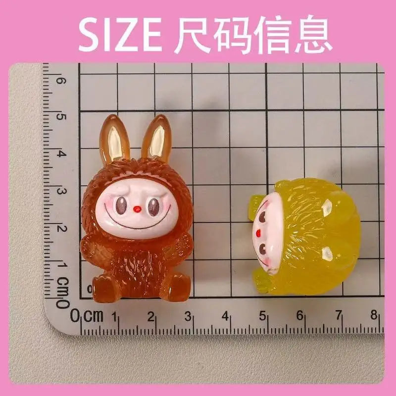 Luminous 3D Labubu DIY Blind Box Cute Cartoon Anime Doll Creative Ornament Birthday Gift for Kids