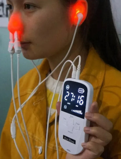 Portable Tinnitus Ear Laser Therapy – 650nm LLLT Irradiation Earplugs for Otitis Media, Deafness, Rhinitis & Sinusitis Treatment