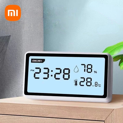New Xiaomi Electronic Thermometer Hygrometer Weather Station: High Precision with Table Clock Function - Mini LCD Thermometer Tools