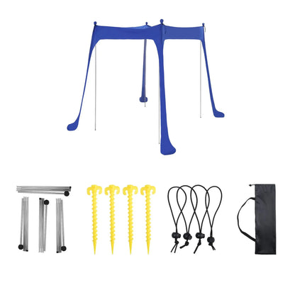 Family Beach Canopy – Large UPF50+ Sunshade Tent with Stability Poles for Beach, Camping, Parties & Picnics