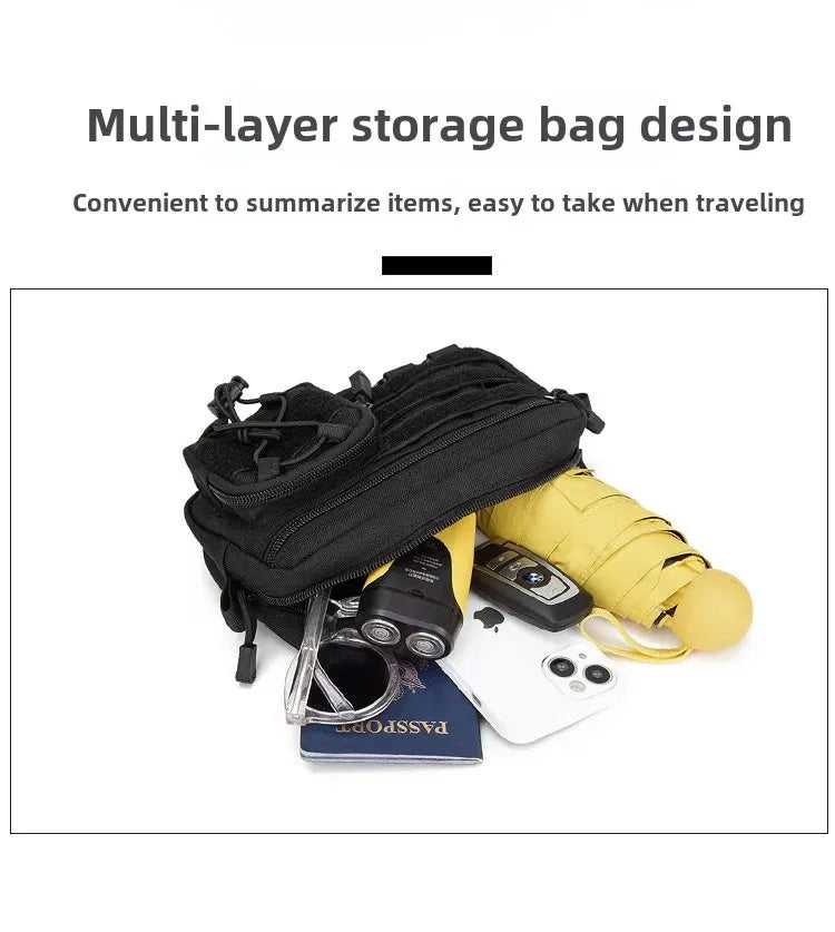 1000D EDC Molle Organizer Pouch – Horizontal Utility Tool Bag, Outdoor Waist Pack for EMT, Hunting & Fanny Pack Use