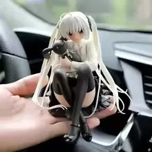 Cute Anime Lady Doll with Rabbit - 10cm Collectible Figure for Birthday Gifts & Home Decor