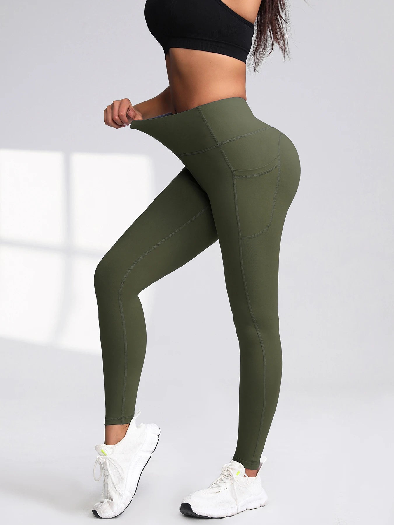 CHRLEISURE 2.0 Gym Leggings for Women – High-Waisted Fitness Activewear with Pockets for Running & Outdoors