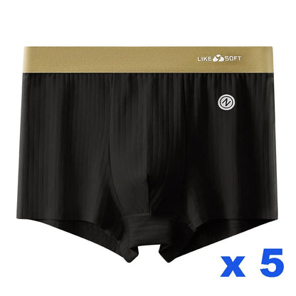 5PCS Men's Striped Boxer Shorts - Funny Comfortable Underwear with U-Convex Design