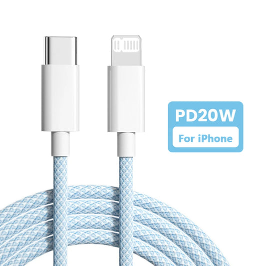 PD 20W USB-C Cable – Fast Charging Cord for iPhone 14/13/12/11 Pro Max, XS, 8 Plus, iPad, Type-C Data Cable