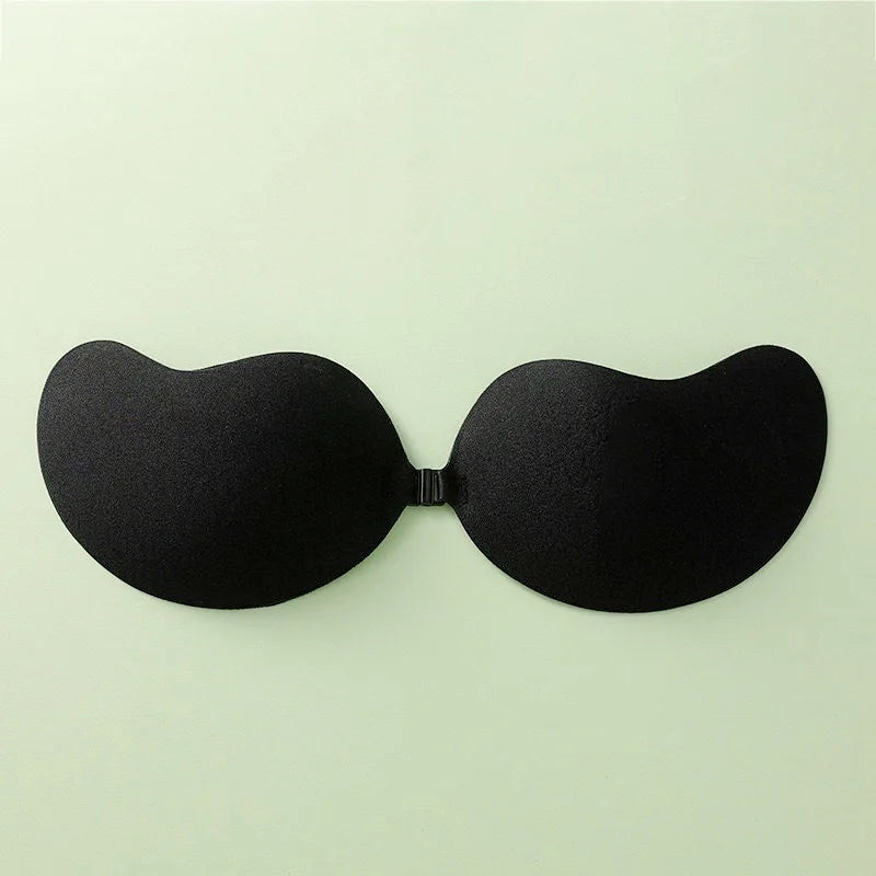 Invisible Strapless Adhesive Stick-On Bra - Seamless Silicone Push-Up Breast Tape, Nipple Covers & Bralette for Women