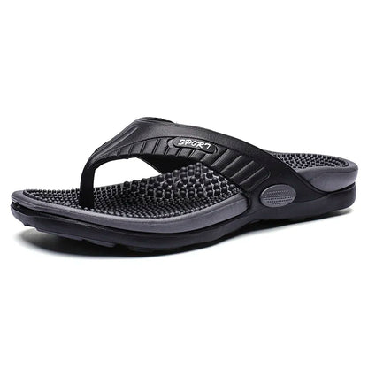 Men’s Massage Flip Flops, Breathable Summer Beach Sandals, Luxury Non-Slip Slippers Plus Size Up to 46 Comfort Footwear