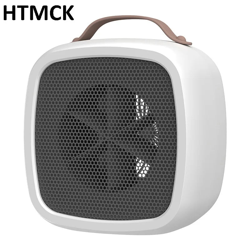 HTMCK 500W Portable Mini Space Heater - PTC Ceramic Heating Fan, Quiet Fast Warm-Up for Home and Office Use