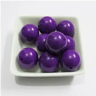 Acrylic Chunky Round Beads - 6mm to 20mm Solid Bubblegum Beads for DIY Handmade Jewelry & Craft Making