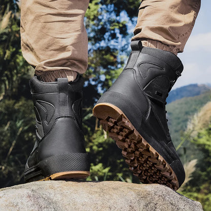 Men's Mountaineering Hiking Boots - Anti-Slip, Breathable High-Top Outdoor Training Shoes