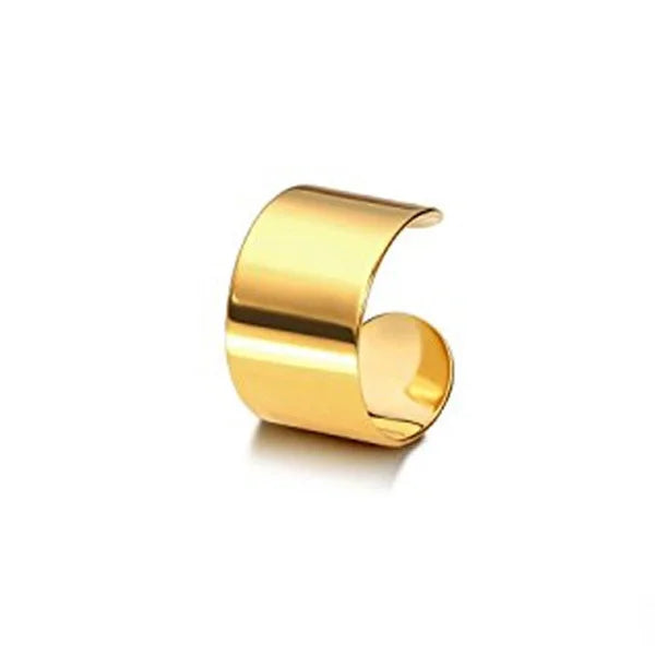 Simple Long Tube Geometric Stainless Steel Ear Cuff — Non-Piercing Jewelry for Men & Women Daily Wear