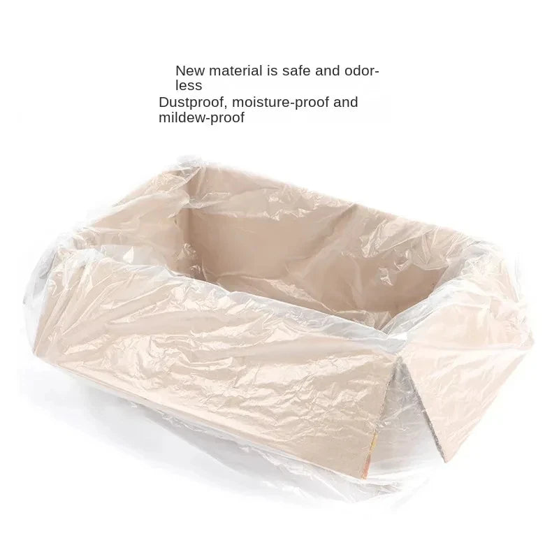 50PCS High-Capacity Garbage Bags – Thickened Disposable Trash Bags for Household & Kitchen Use