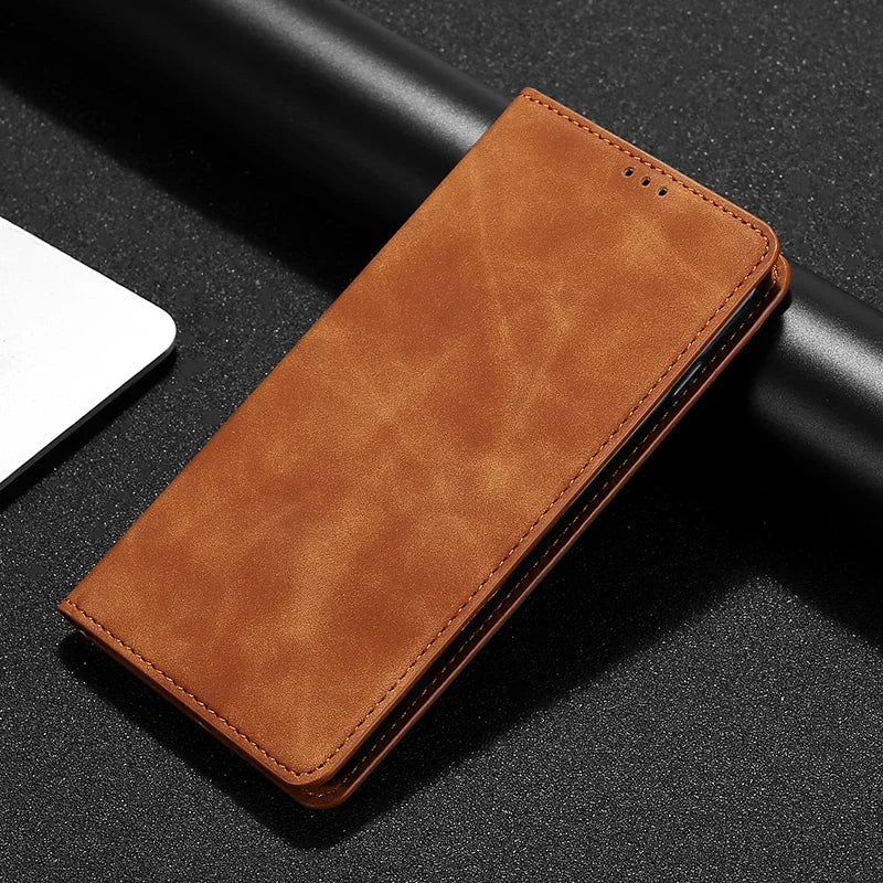 PU Leather Wallet Case for OPPO Realme C Series (C1–C67) – Flip Cover with Card Holder & Stand Function