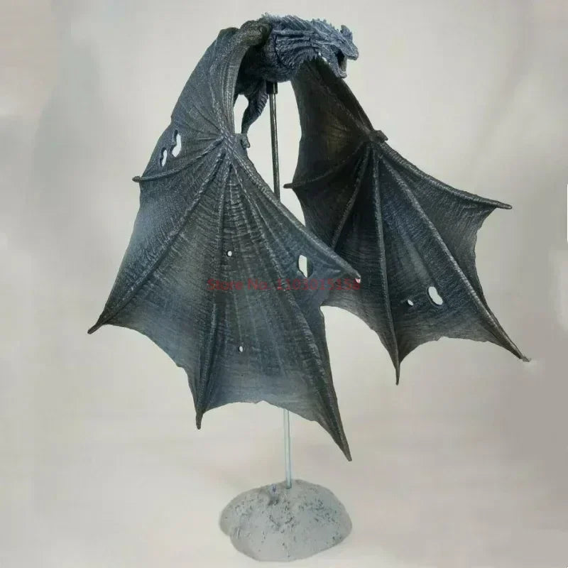 19cm Game of Thrones Viserion Frost Wyrm Figure - Black Dragon PVC Action Toy & Collectible Gift
