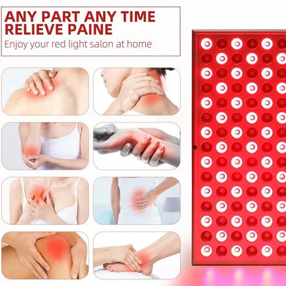 45W LED Red Light Therapy Panel – 225 LED Lamp for Anti-Aging Facial Skin Care, Body Pain Relief & Physical Therapy
