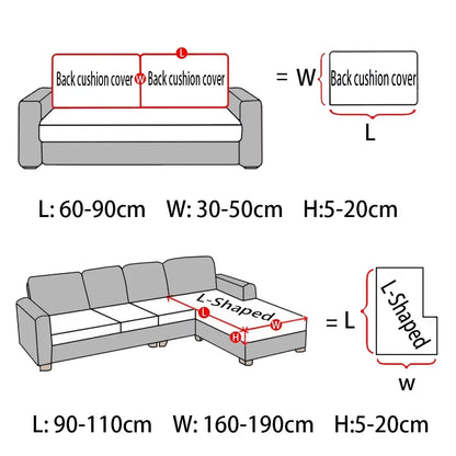 Thick Jacquard Elastic Sofa Seat Cover – Anti-Dust Removable Couch Cushion Protector Slipcover