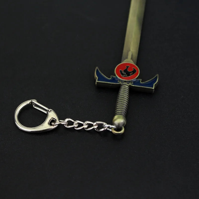 ThunderCats Sword Keychain - Metal Lion Mark Logo Pendant for Men, Movie Fan Gift & Key Holder