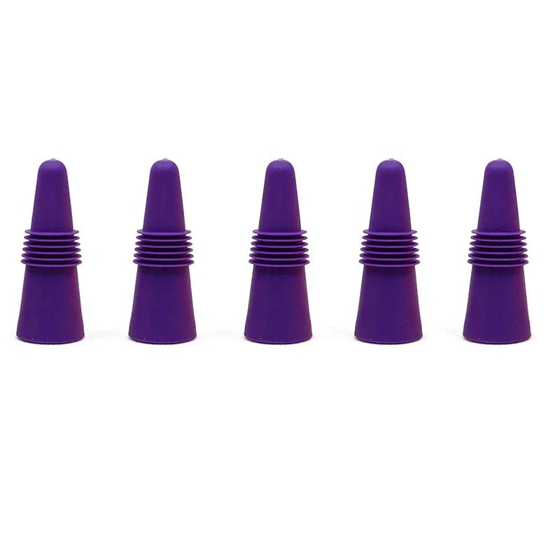 Silicone Wine Bottle Stopper Set – Leak-Proof Cork Caps for Wine, Whisky, Beer & Champagne, Reusable Bar & Kitchen Sealing Accessories