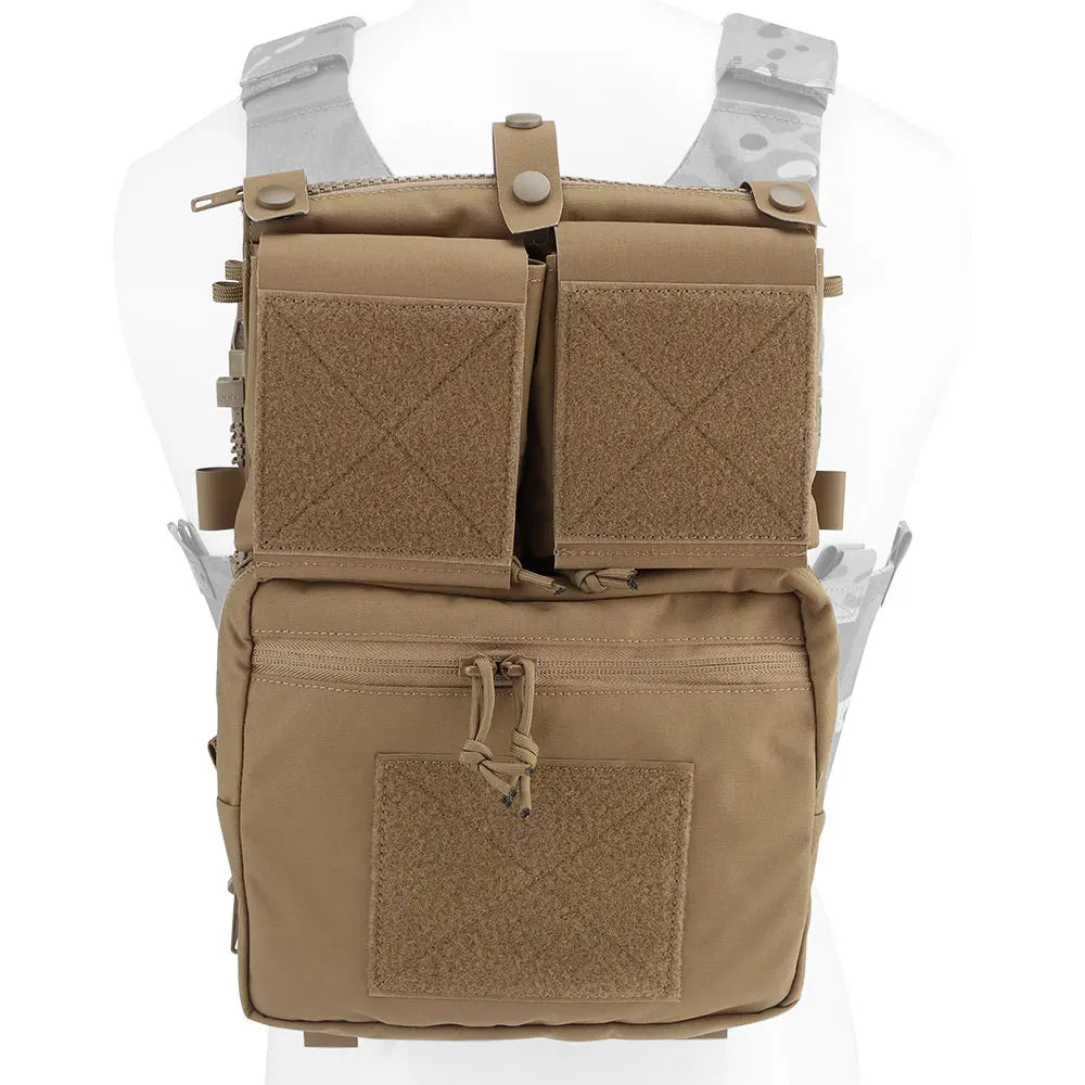 LV119 Tactical Vest Back Panel – Spiritus Systems Hunting Combat Airsoft Plate Carrier with Storage Pouch & Assault Vest Expansion Gear