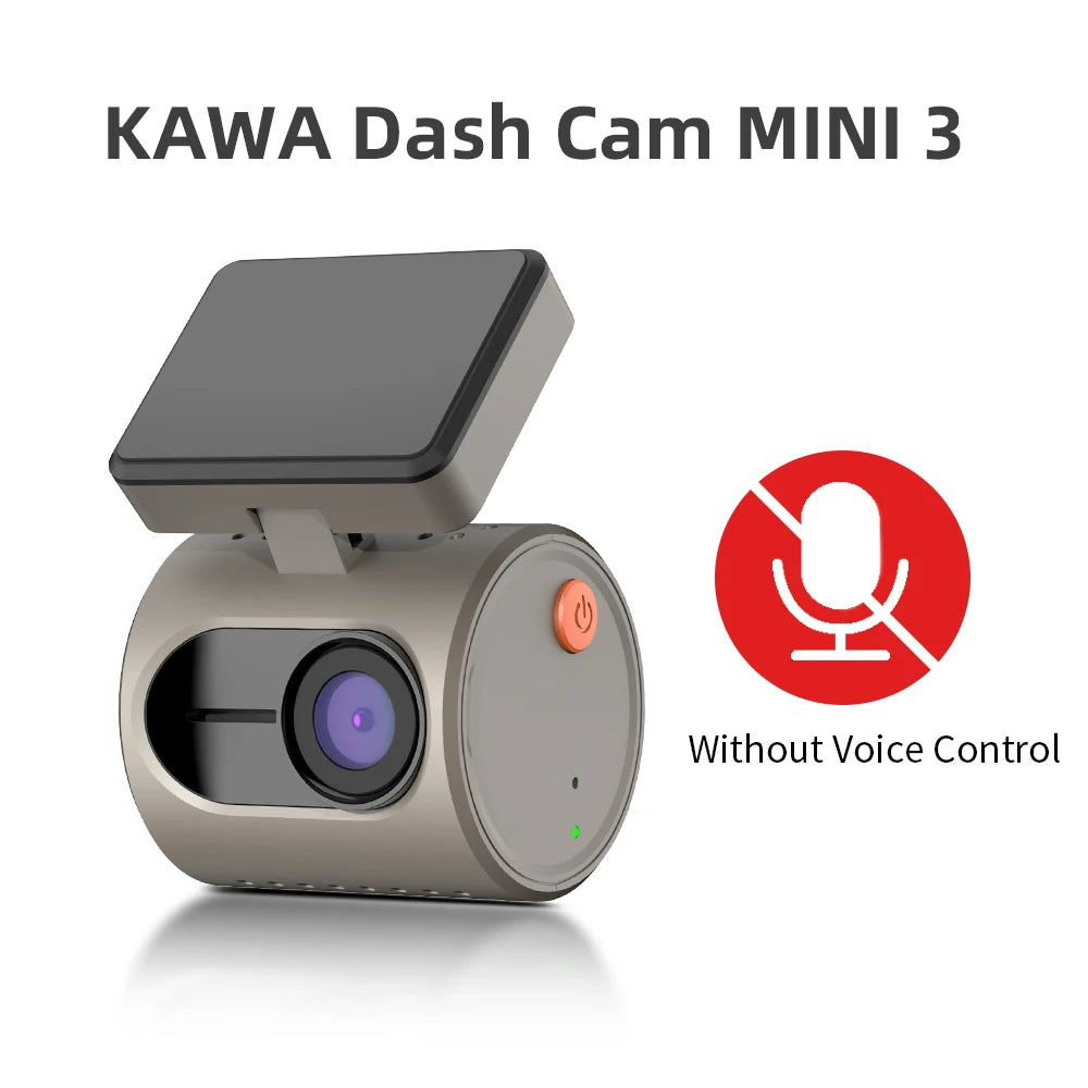 2K Mini Dash Cam - WiFi Car DVR with Night Vision, Voice Control & Emergency Recording