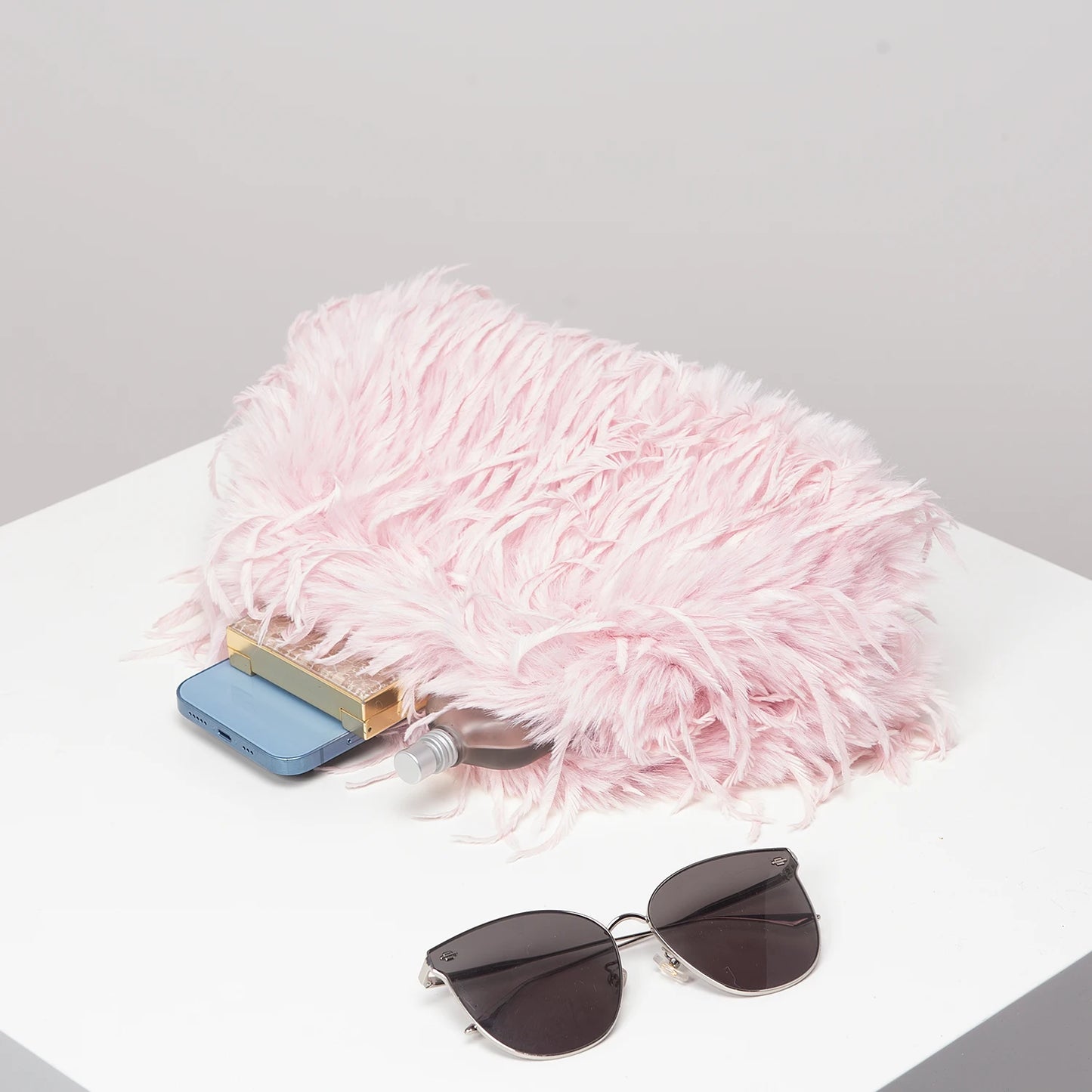 Y2K Plush Clutch Bag - Candy Color Dopamine Style Women's Dinner Purse