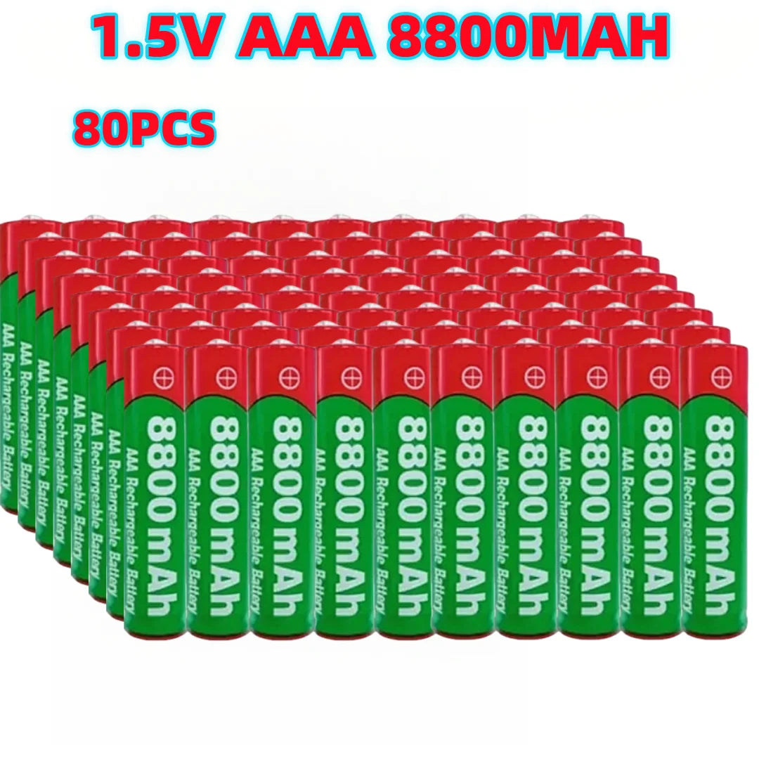 NEW 8800mAh Rechargeable AAA Alkaline Battery – 1.5V for Clocks, Mice, Computers, Toys & More