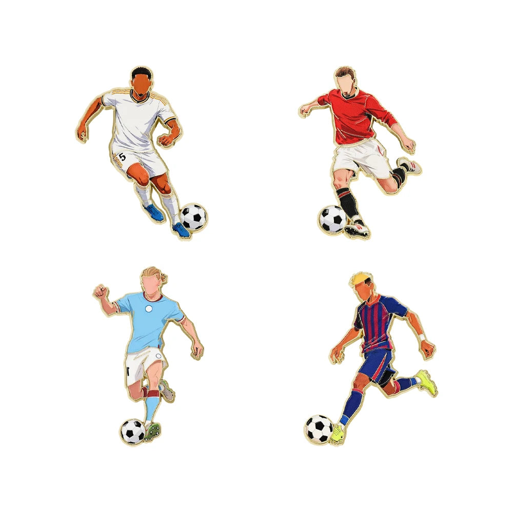 Football Player Enamel Brooch - 7th Player Goalkeeper Sport Metal Lapel Pin Jewelry Gift