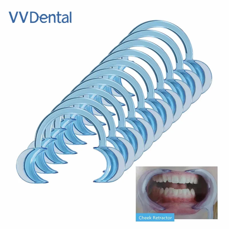 VVDental 5PCS C-Shape Mouth Retractor Set – Dental Lip & Oral Opener Spreader Tool for Orthodontic Cleaning & Dental Care