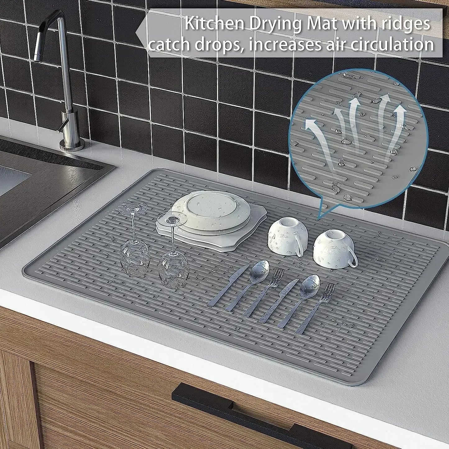 Large Silicone Stove Mat | Multifunctional Induction Stove Top Cover & Kitchen Drain Protector