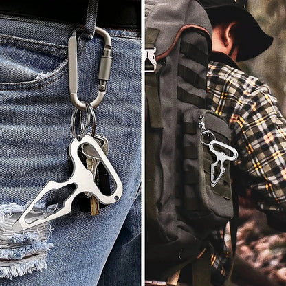 EDC Multi-Tool Keychain - Compact Survival Tool with Bottle Opener & Wrench