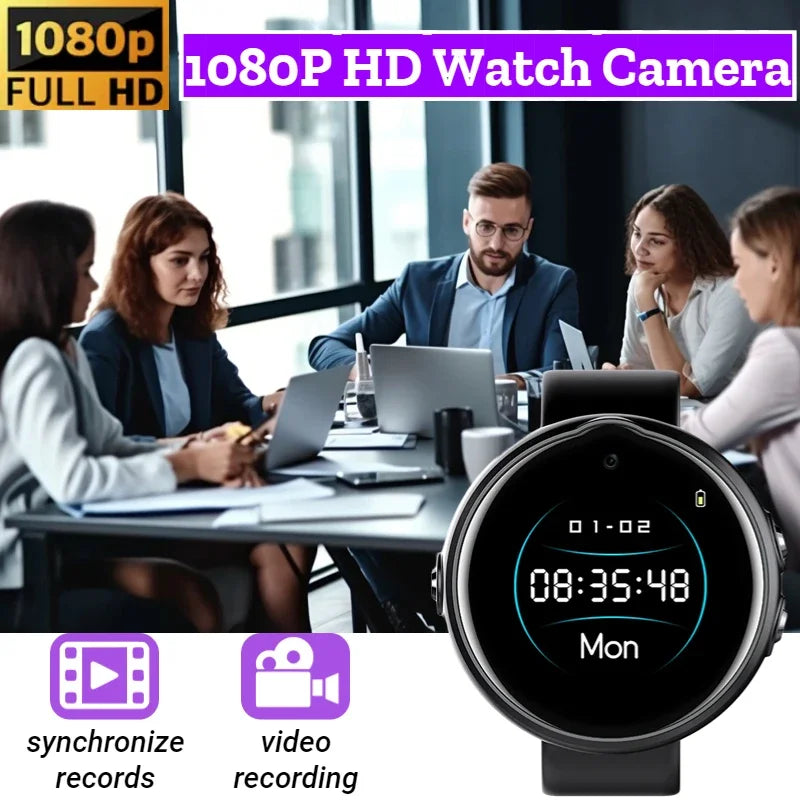 Mini Sports Watch Camera - 1080P HD Wearable Bracelet Camera with Voice Recorder and TF Card Support