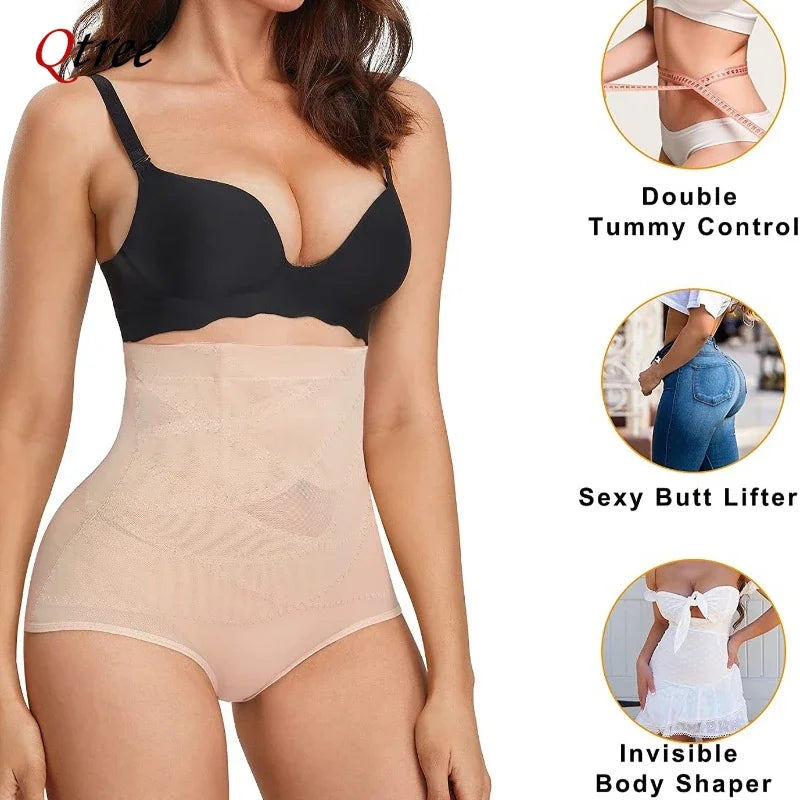 Qtree Plus Size Shapewear for Women – Tummy Control, Butt Lifting, Seamless Waist Trainer Body Shaper Panties