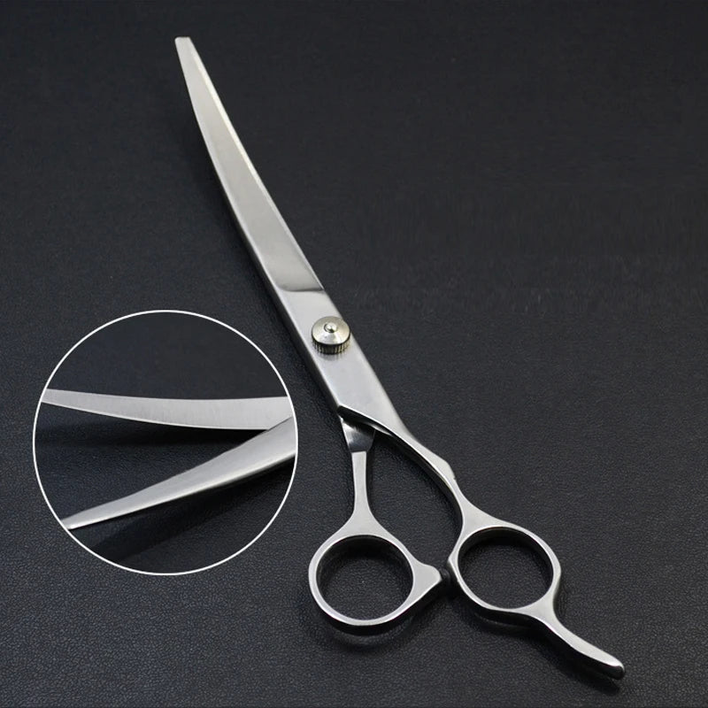 Pet Grooming Scissors Set – Professional Dog Hair Trimming Tools, Bent & Straight Scissors, Teddy Haircut Clippers