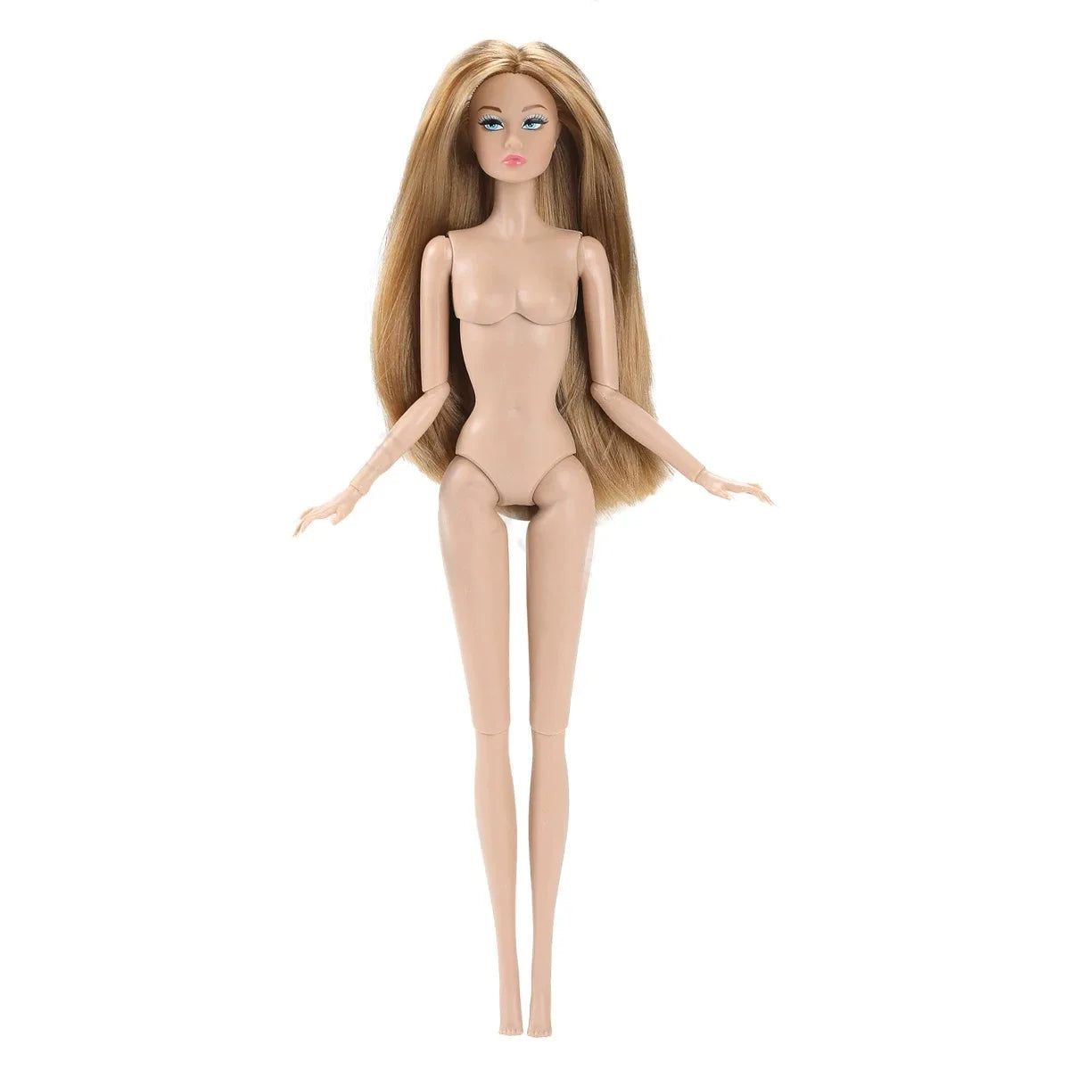 32cm Star FR Supermodel Doll — 1/6 Nude Fashion Doll with Trend Makeup, Curly & Straight Hair, White/Black/Wheat Skin DIY Dress-Up Toy