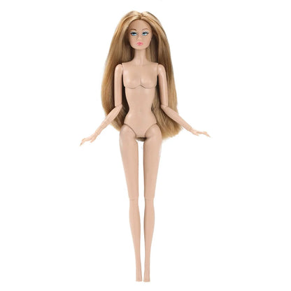 32cm Star FR Supermodel Doll — 1/6 Nude Fashion Doll with Trend Makeup, Curly & Straight Hair, White/Black/Wheat Skin DIY Dress-Up Toy