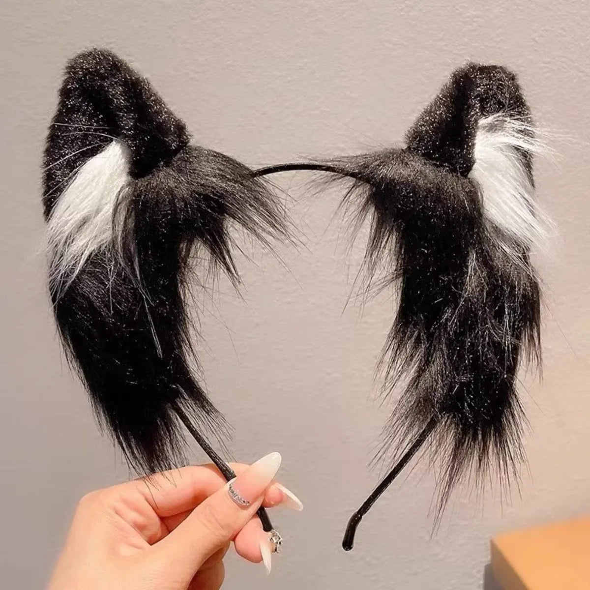 Cute Cat Ear Headband - Plush Christmas Animal Hairband for Kids Holiday Dress-Up & Hair Accessories