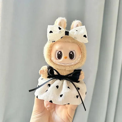 17cm Labubu Doll Clothes Set – Kpop EXO Labubu Idol V1 V2 Skirt & Sweater Outfit, Clothing Gift