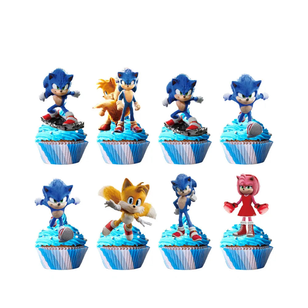 Sonic Birthday Party Decoration Set – Hedgehog Theme Tableware & Supplies with Plates, Cups, Napkins, Tablecloth & Party Accessories for Kids Party Gifts
