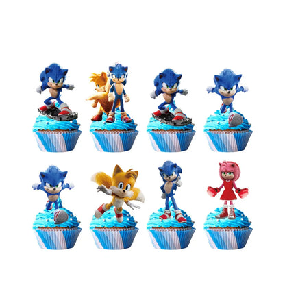 Sonic Birthday Party Decoration Set – Hedgehog Theme Tableware & Supplies with Plates, Cups, Napkins, Tablecloth & Party Accessories for Kids Party Gifts