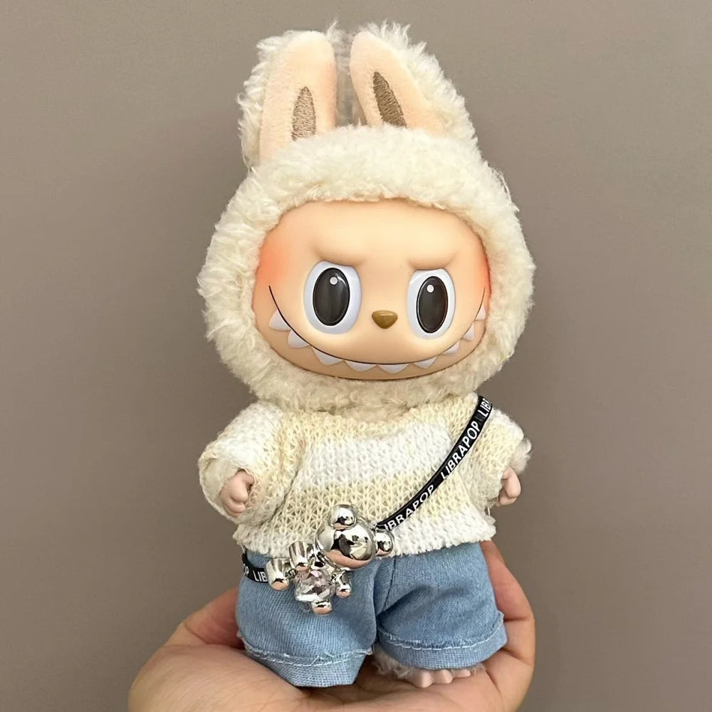 15-17CM Labubu Doll Clothes – Mini Plush Cotton Outfits for I, II, III Dolls, Party & Gift Accessories