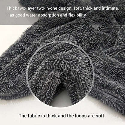 SEAMETAL 1200GSM Microfiber Car Wash Towel – Double-Sided Ultra Absorbent Cleaning & Drying Cloth