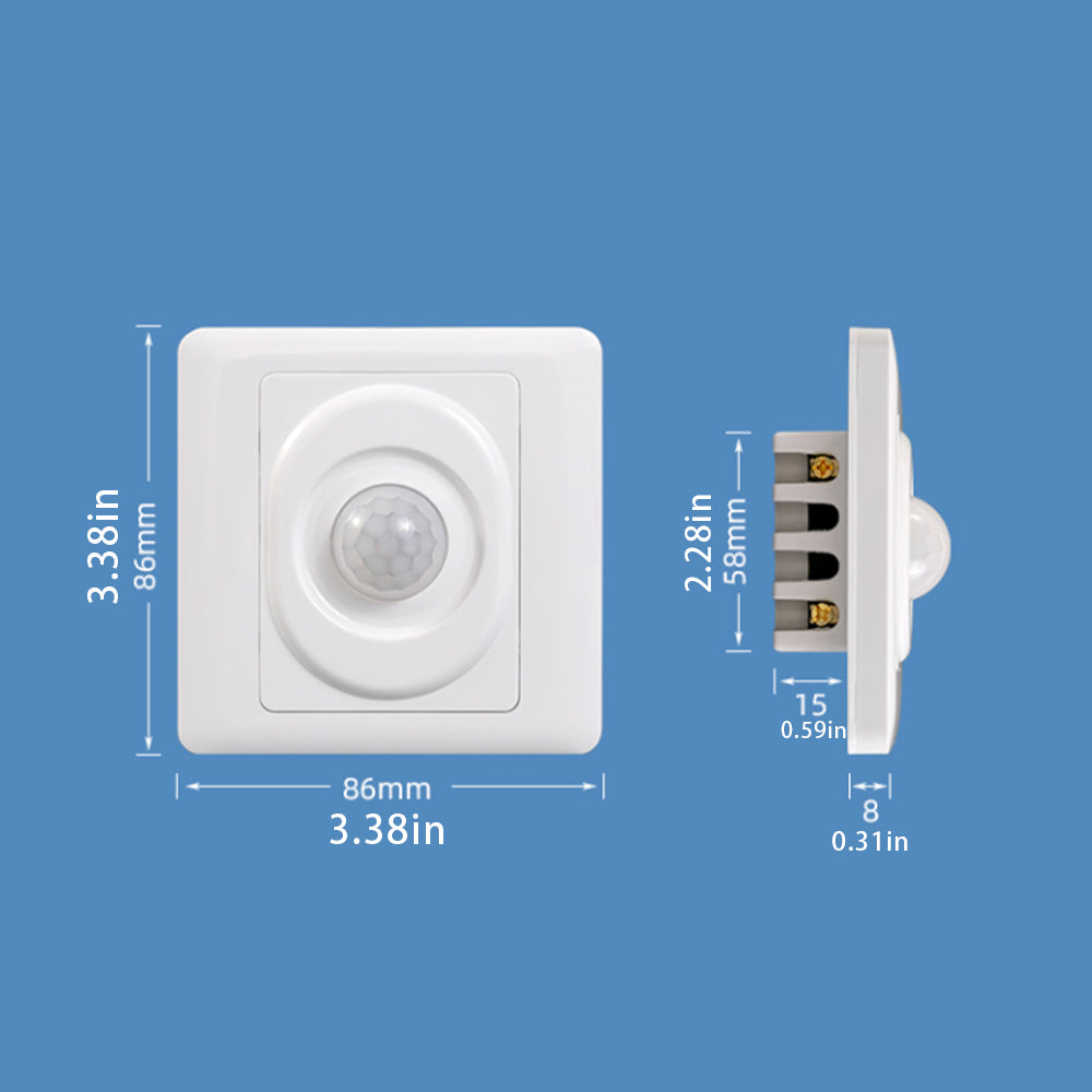 AC 220V LED PIR Motion Sensor Light Switch, Infrared Human Detection, Auto On/Off for Corridor & Staircase
