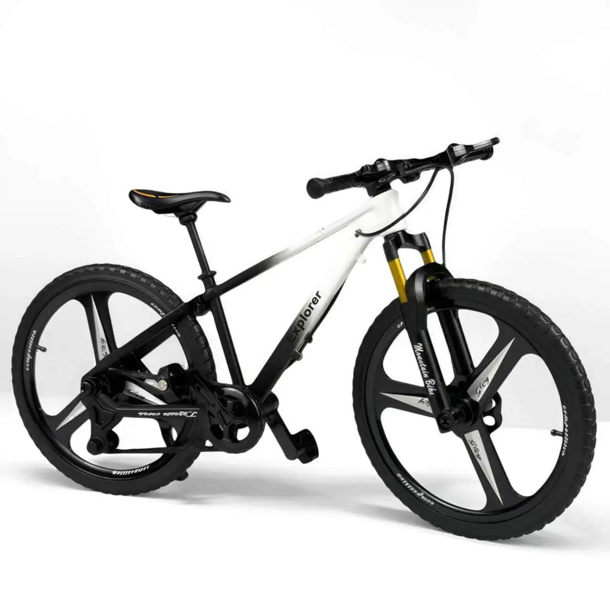 1:8 Dual Shock Downhill Mountain Bike Alloy Model - Soft Tail Metal Racing Toy & Birthday Gift